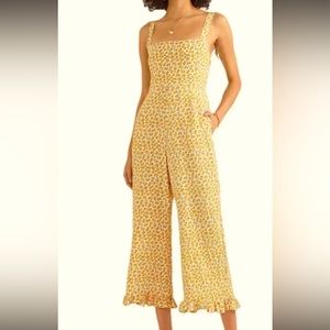 Faithfull the Brand Frankie Jumpsuit - Yellow Sunflower